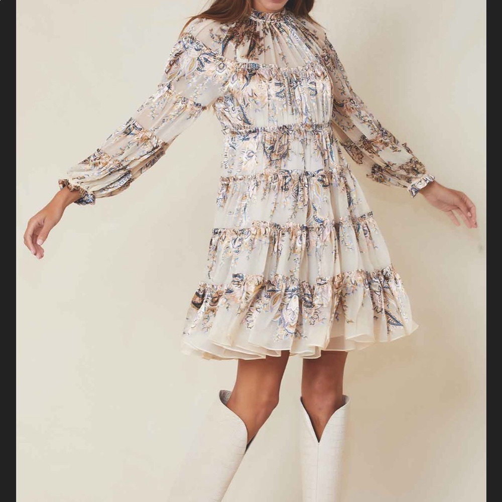Zimmermann ladybeetle tiered mini dress